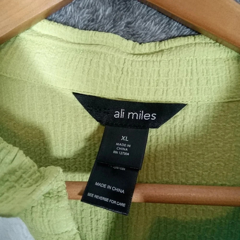 Ali miles women's multi color crinkle Tunic Lagenlook top size extra large - Picture 3 of 7